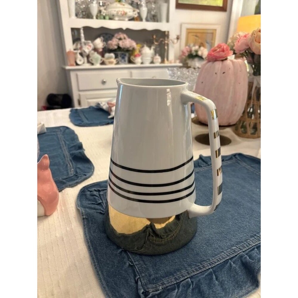 Oh Joy Gold White Black Pitcher